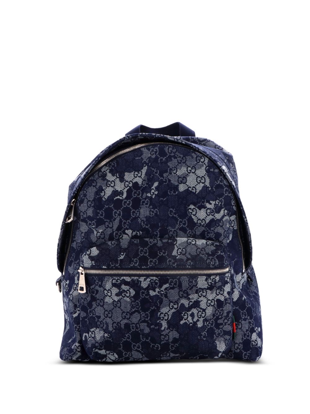 Zip Front Pocket Camouflage GG Denim backpack