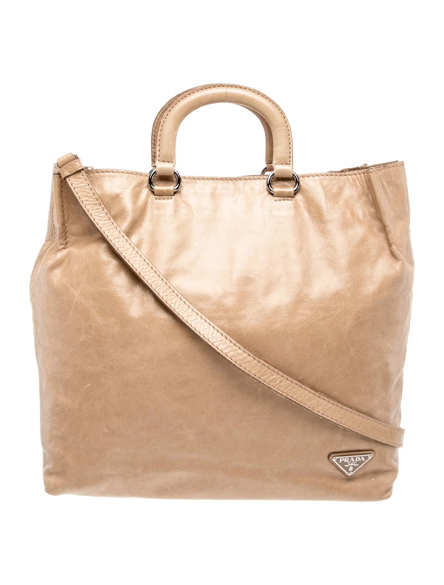 Enameled Metal Triangle Tote