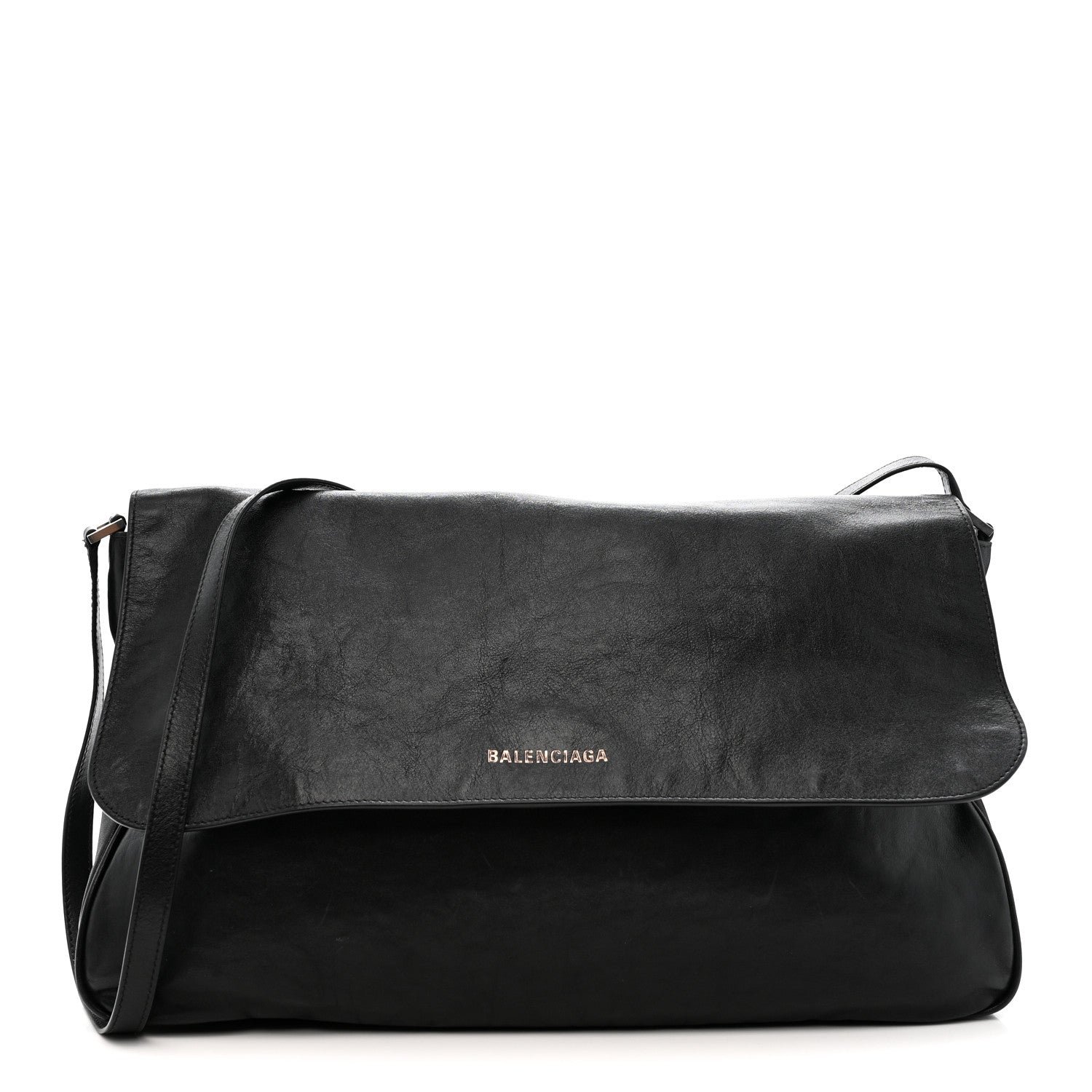 Balenciaga Agneau Large Grungy Messenger Black