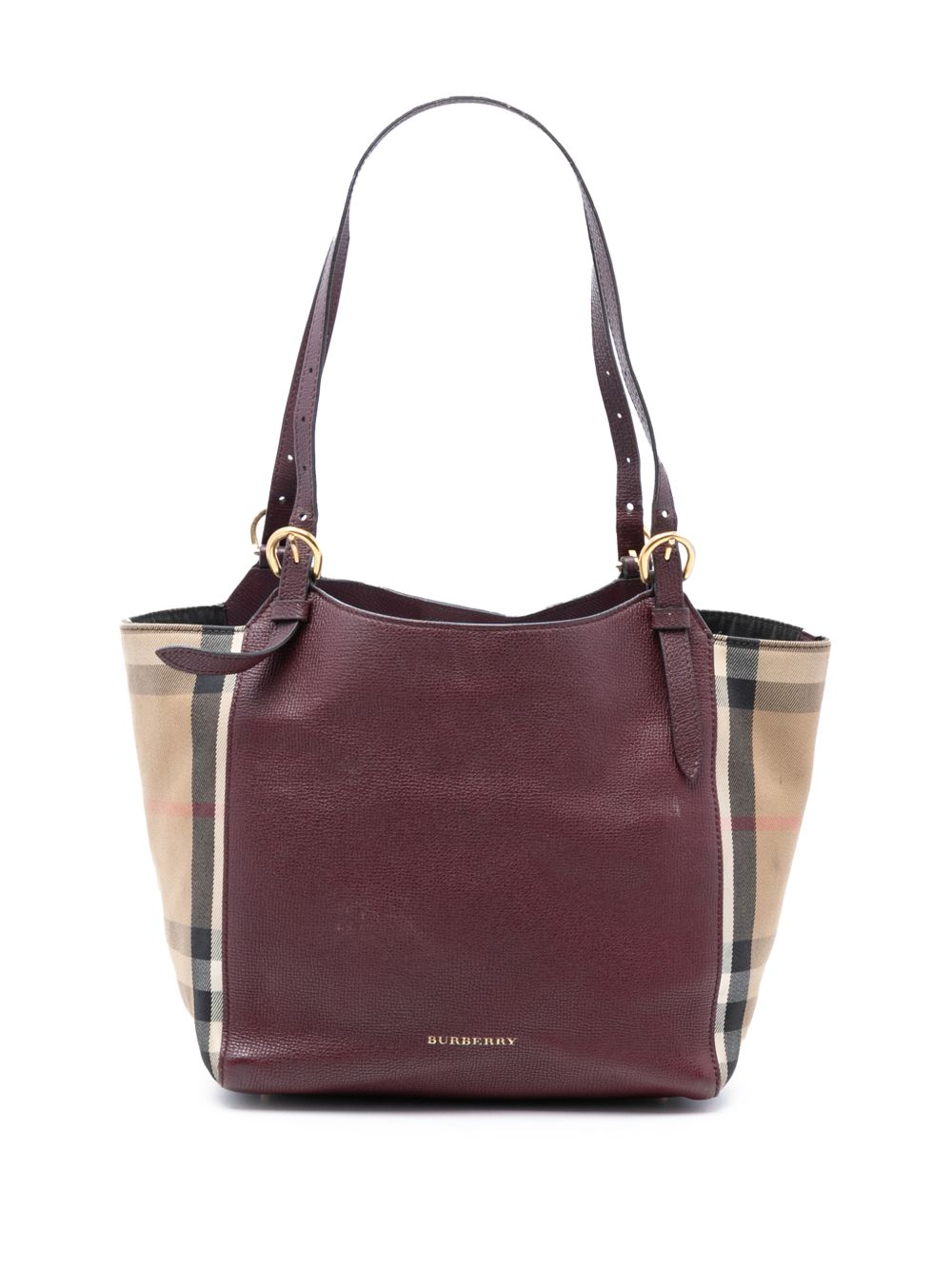 2000-2017 Small Leather and House Check Canvas Canterbury tote bag