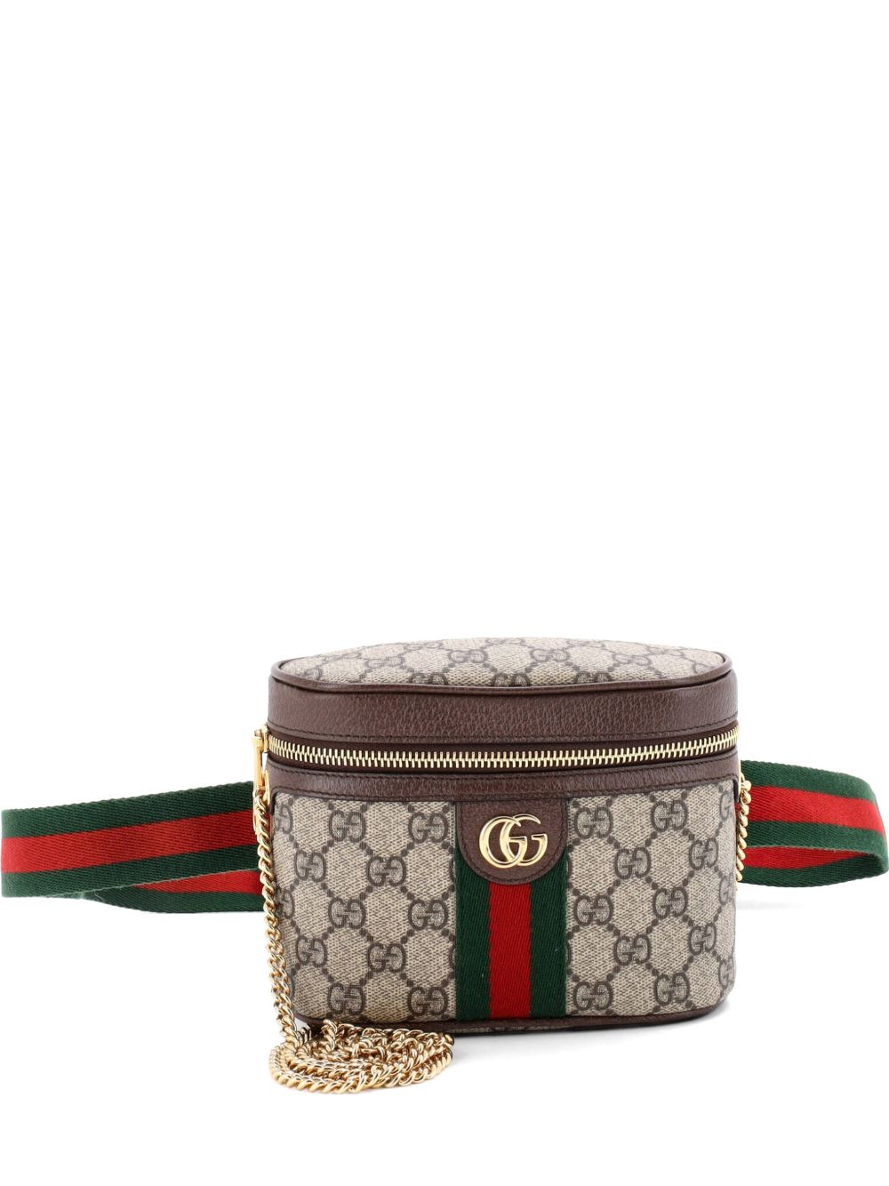 Ophidia Chain GG Coated Canvas Small belt bag