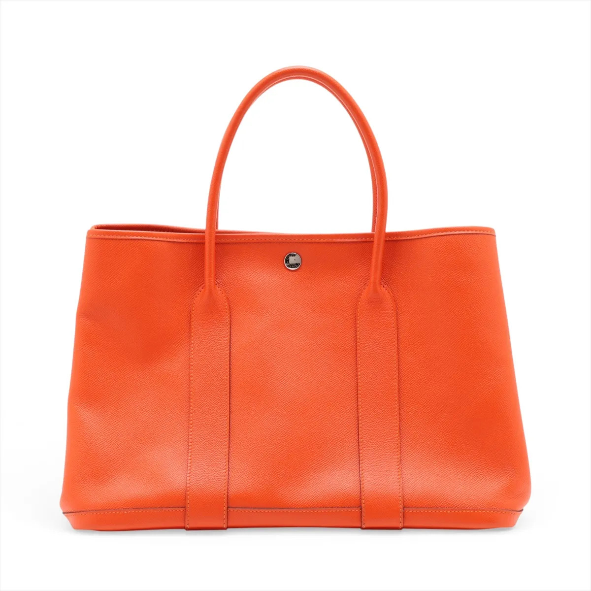 Hermès garden party 36 PM Veau Epsom Feu Silver Metal Fittings