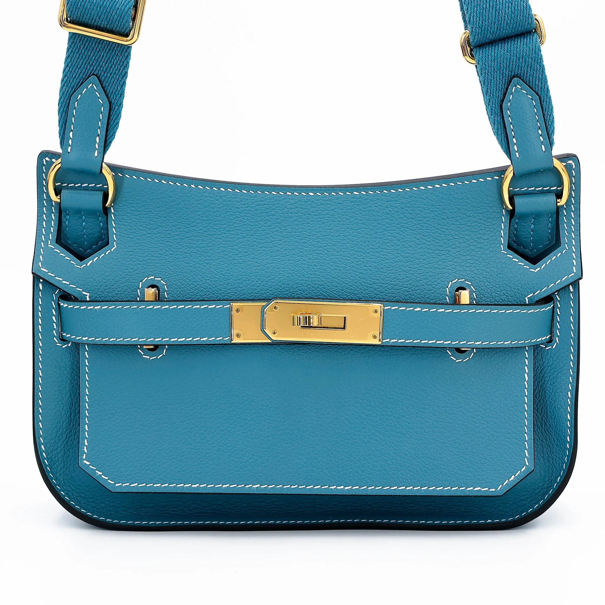 Excellent ( Rank SA ) HERMÈS Jypsiere Mini New Bleu Jean (D2) Evercolor Gold hardware B (2023)