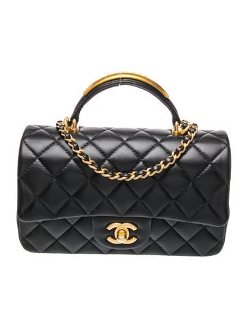 Classic Rectangular Mini Top Handle Flap Bag