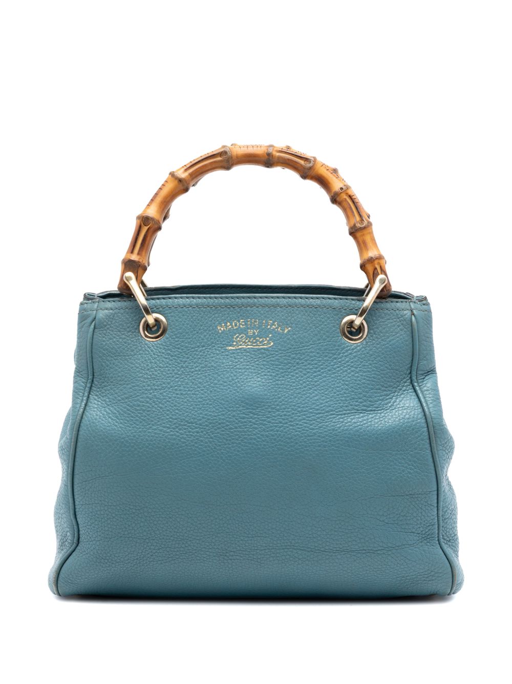 2016-2026 Small Calfskin Bamboo Shopper satchel