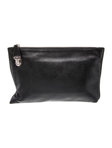 Saffiano Leather Clutch