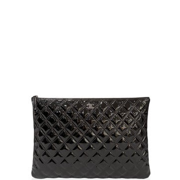 Patent Leather O Case Clutch Large