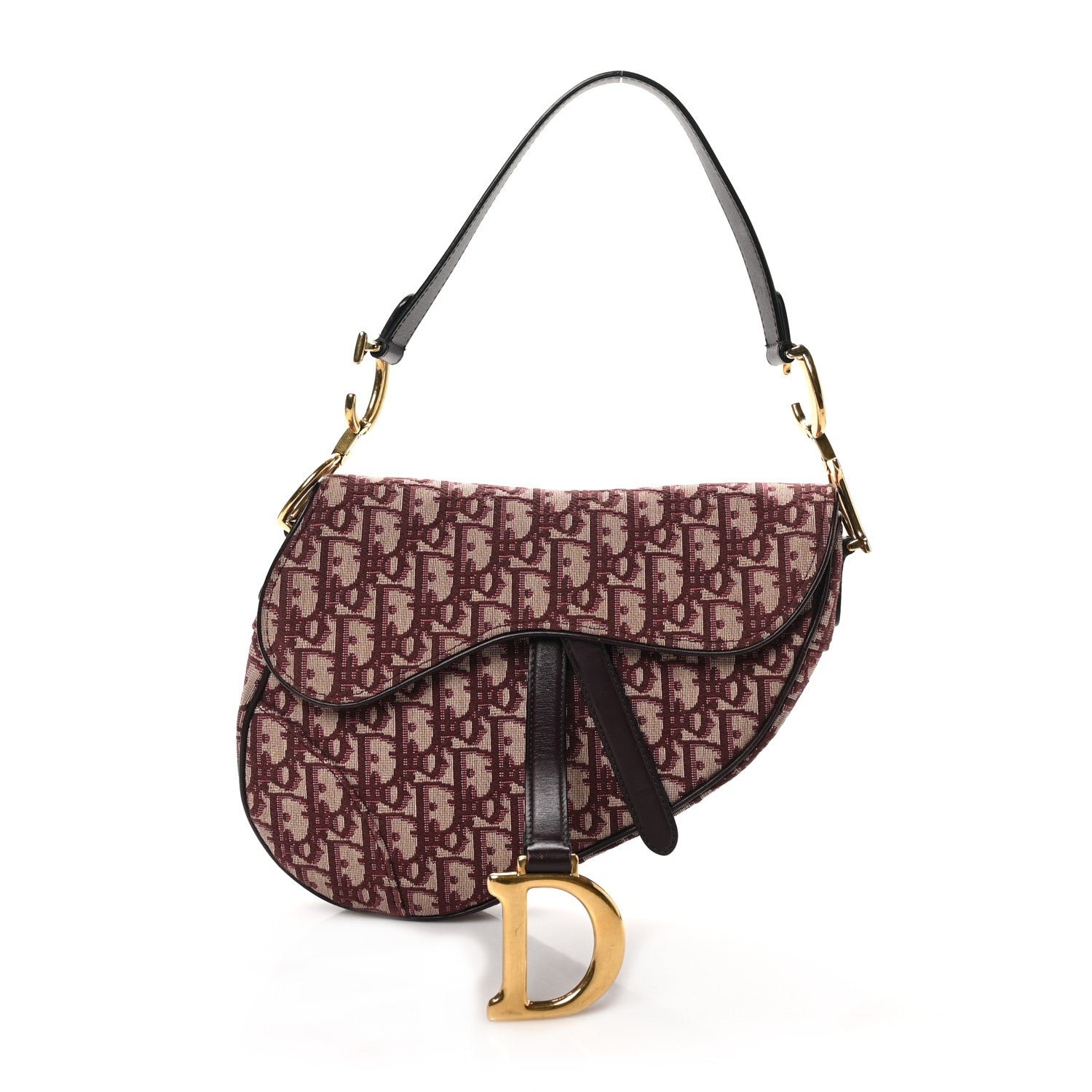 Dior Oblique Saddle Bag Burgundy