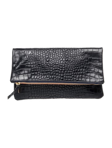 Embossed Leather Clutch