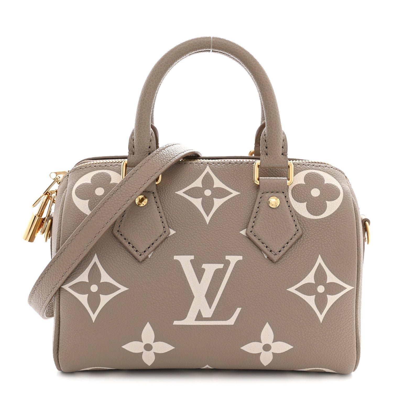Louis Vuitton Empreinte Monogram Giant Speedy Bandouliere 20 Creme Beige