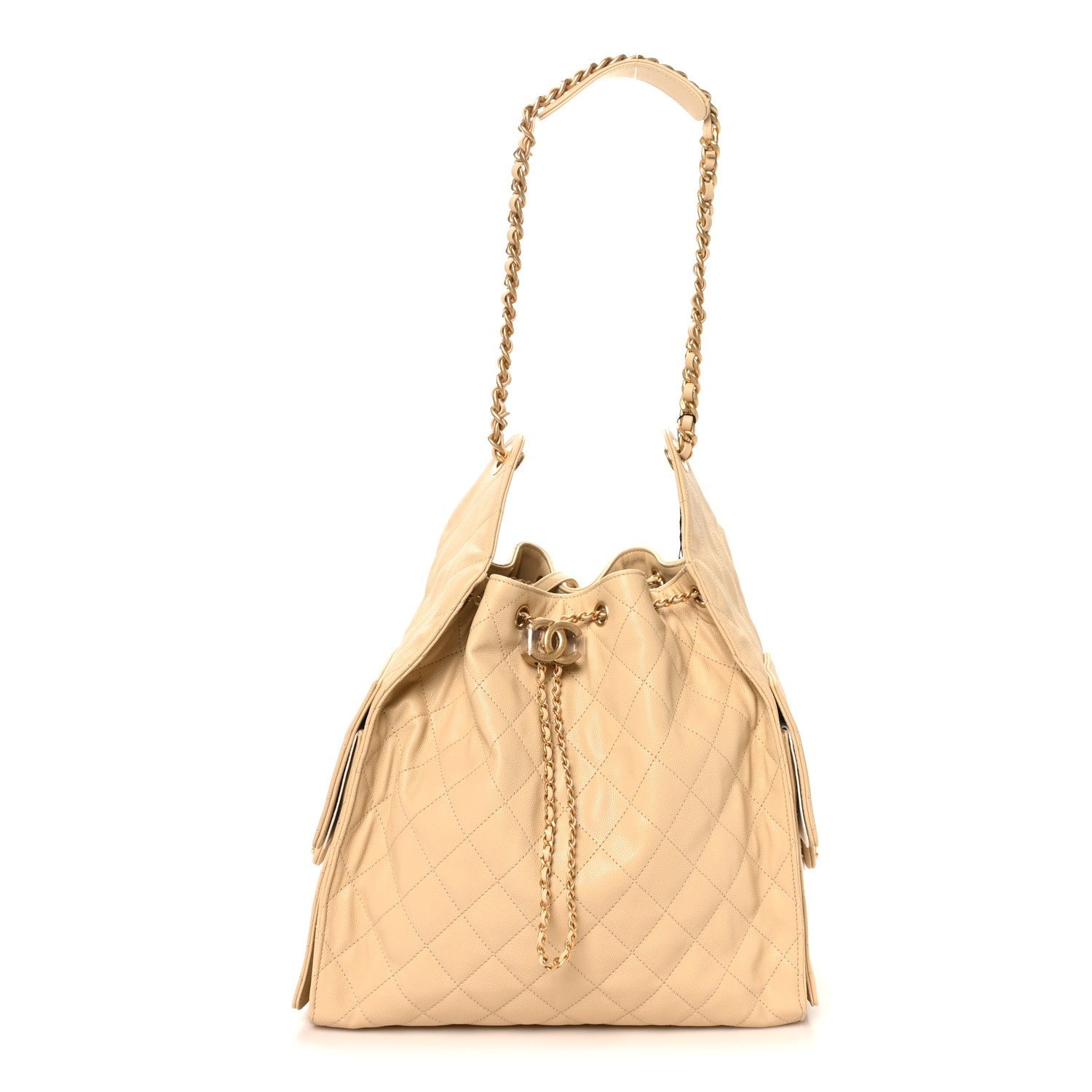Chanel Caviar Quilted Medium Chanel 25 Handbag Beige