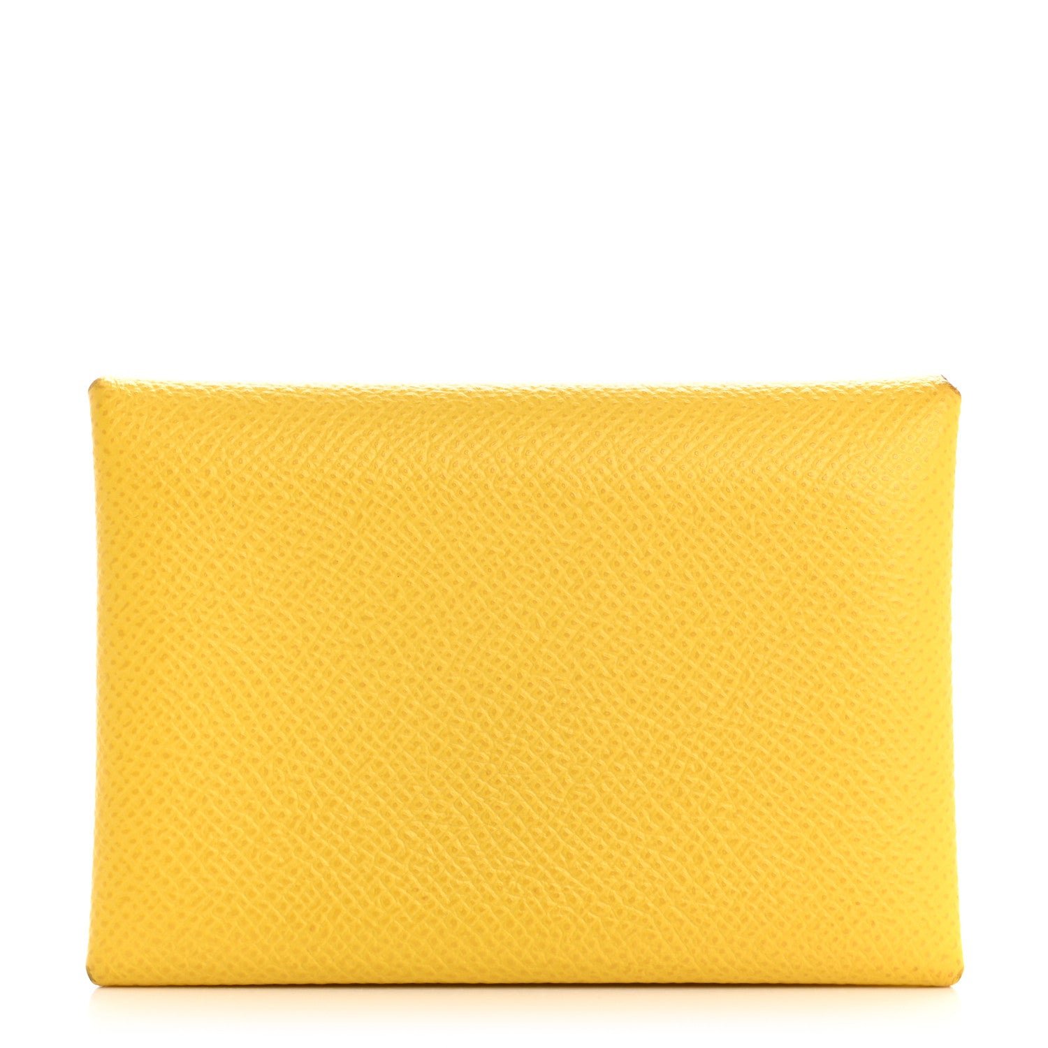 Hermes Epsom Calvi Duo Card Case Jaune De Naples