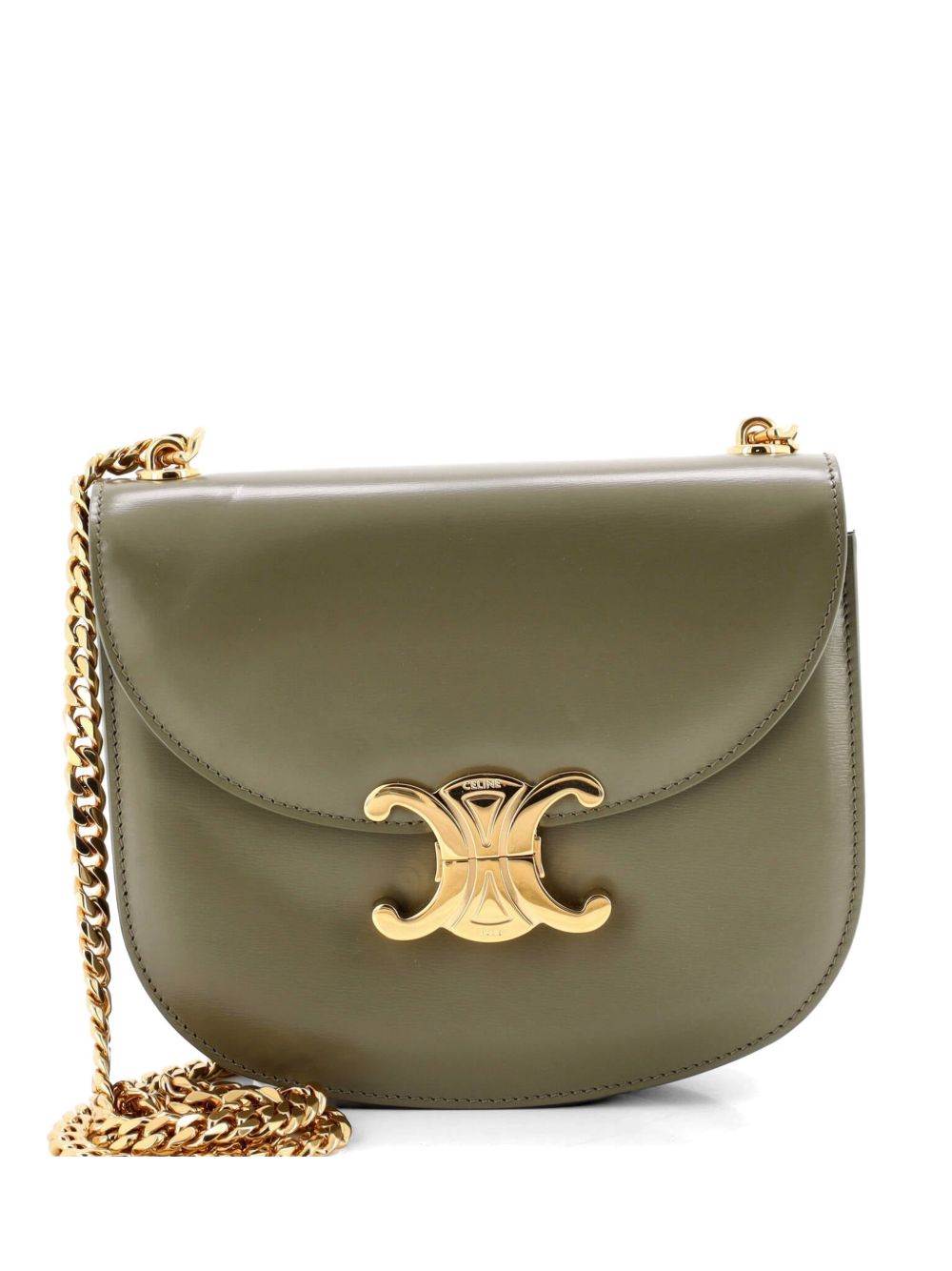 Triomphe Besace Clea Chain Flap Bag Leather shoulder bag