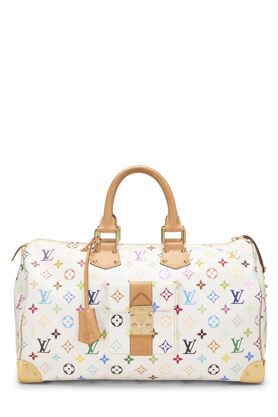 Louis Vuitton Takashi Murakami x Louis Vuitton White Monogram Multicolore Speedy 40