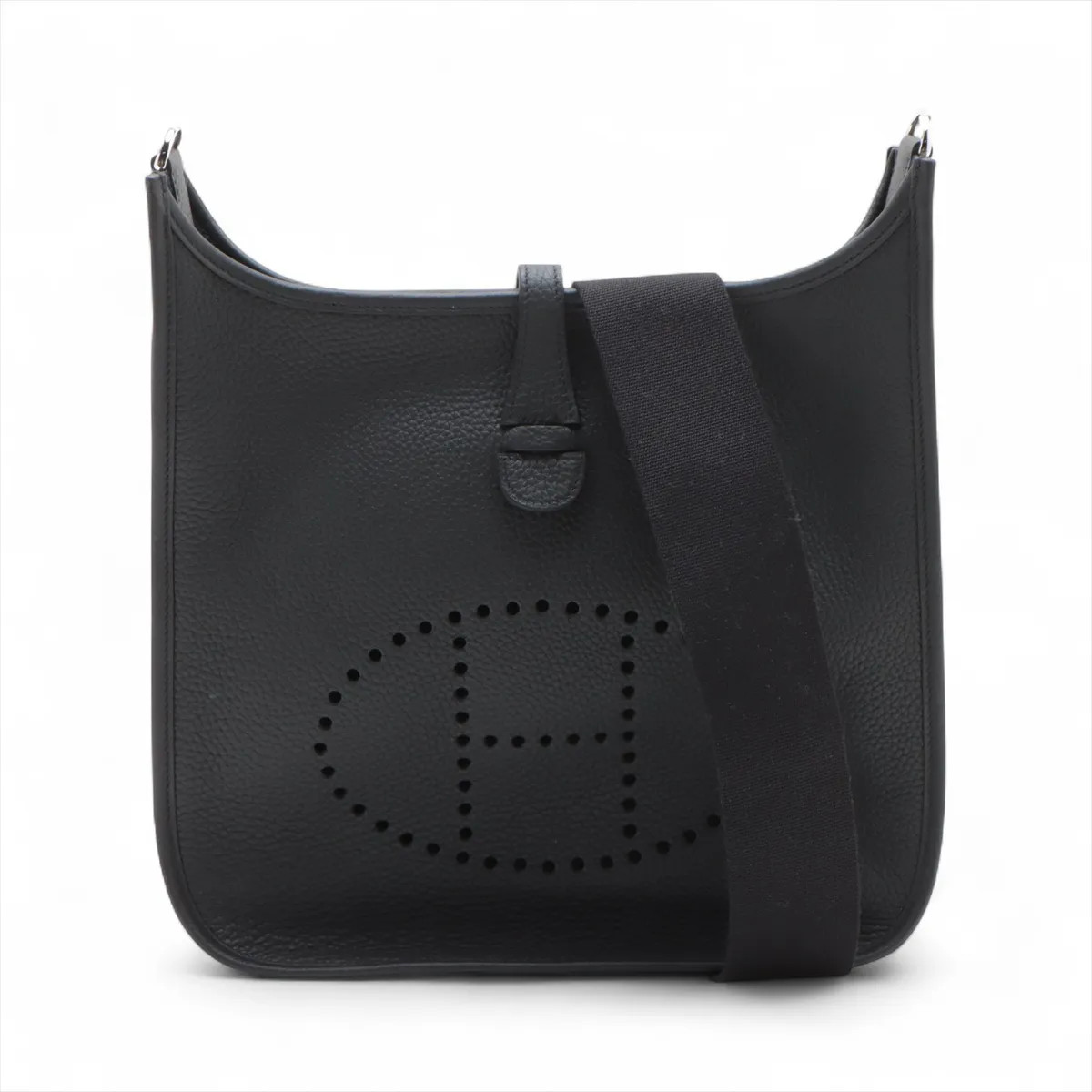 Hermès evelyn 3 29 PM Taurillon Clemence Black Silver Metal Fittings