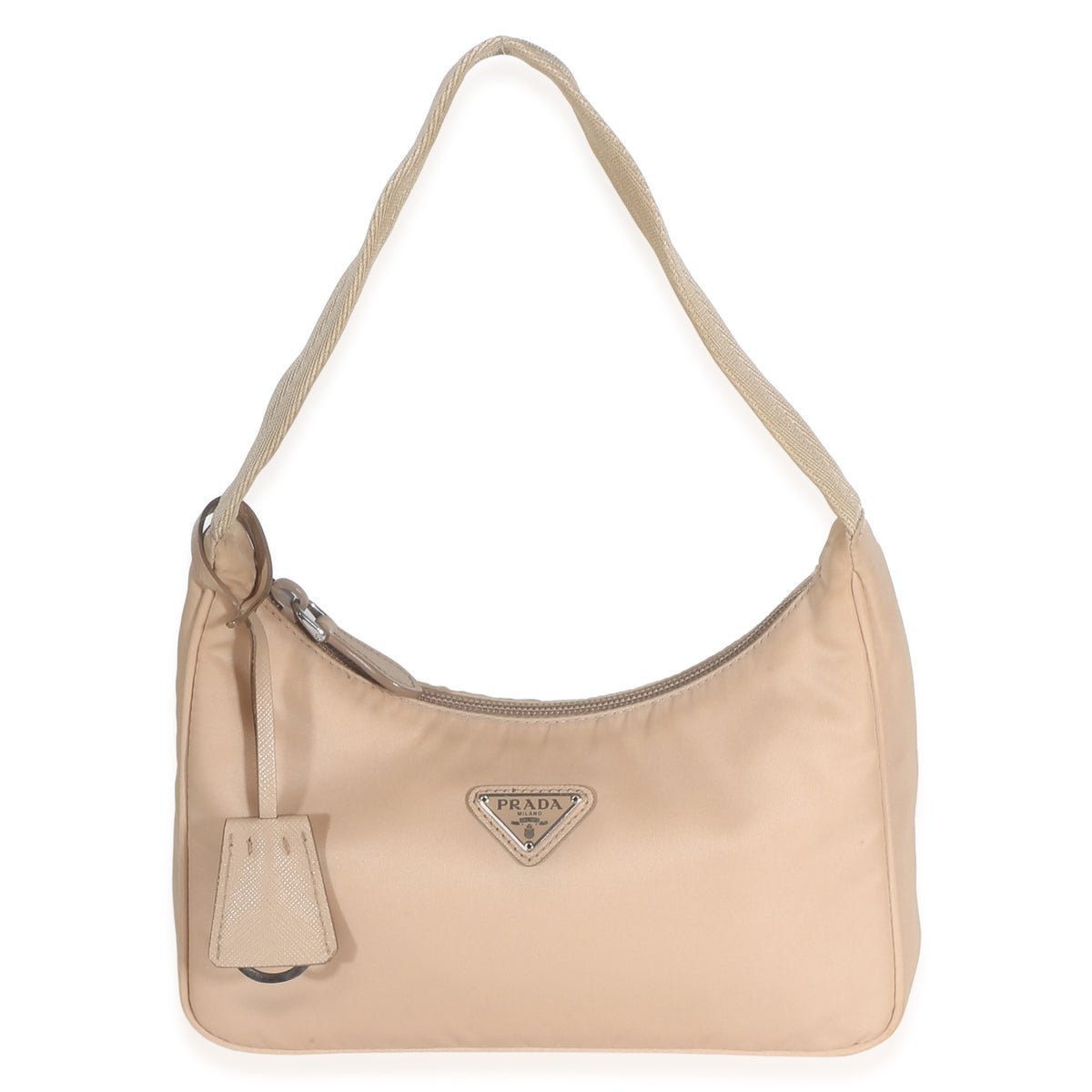 Desert Beige Nylon Tessuto Re-Edition 2000 Mini Hobo