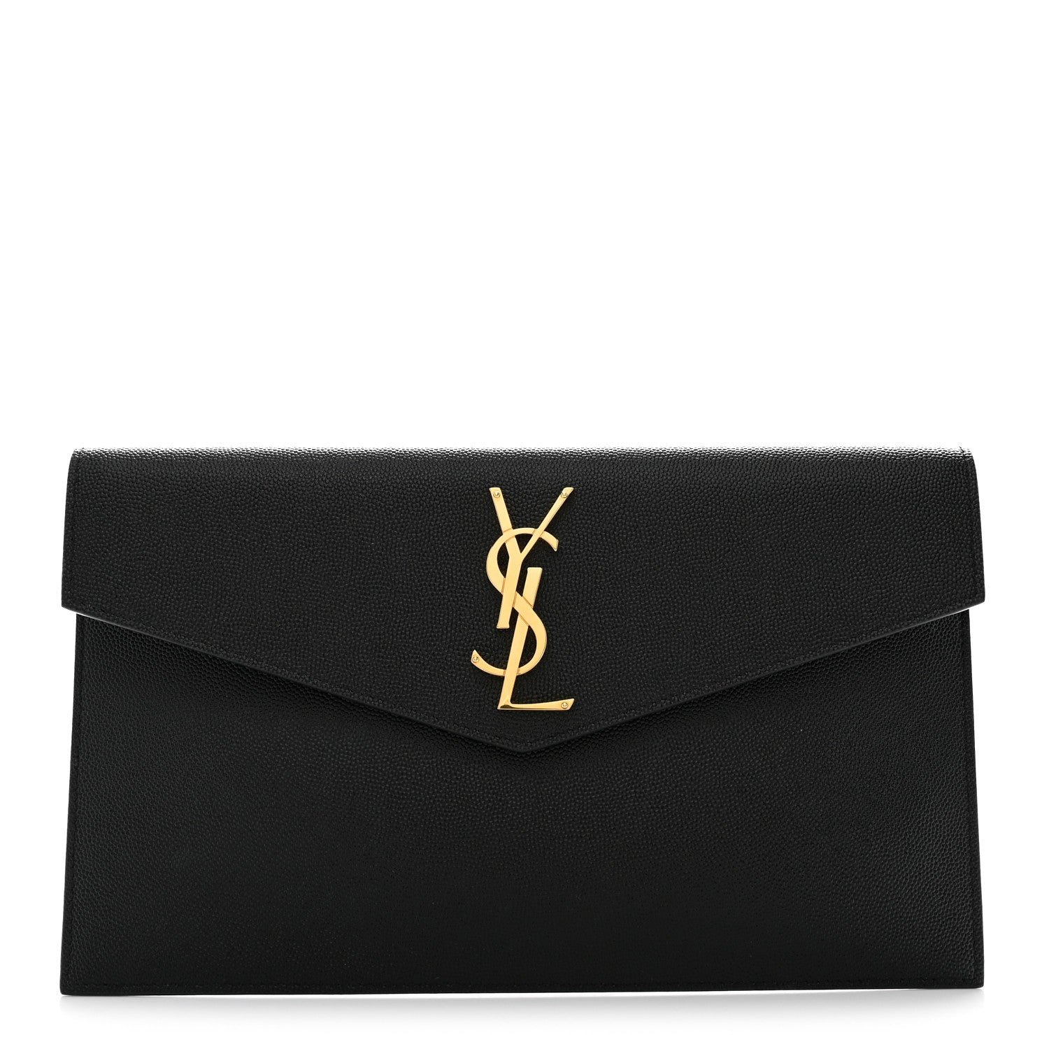 Saint Laurent Grain De Poudre Uptown Pouch Black