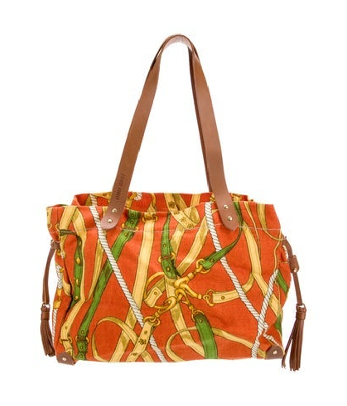 Miu Miu Miu Canvas Shoulder Bag