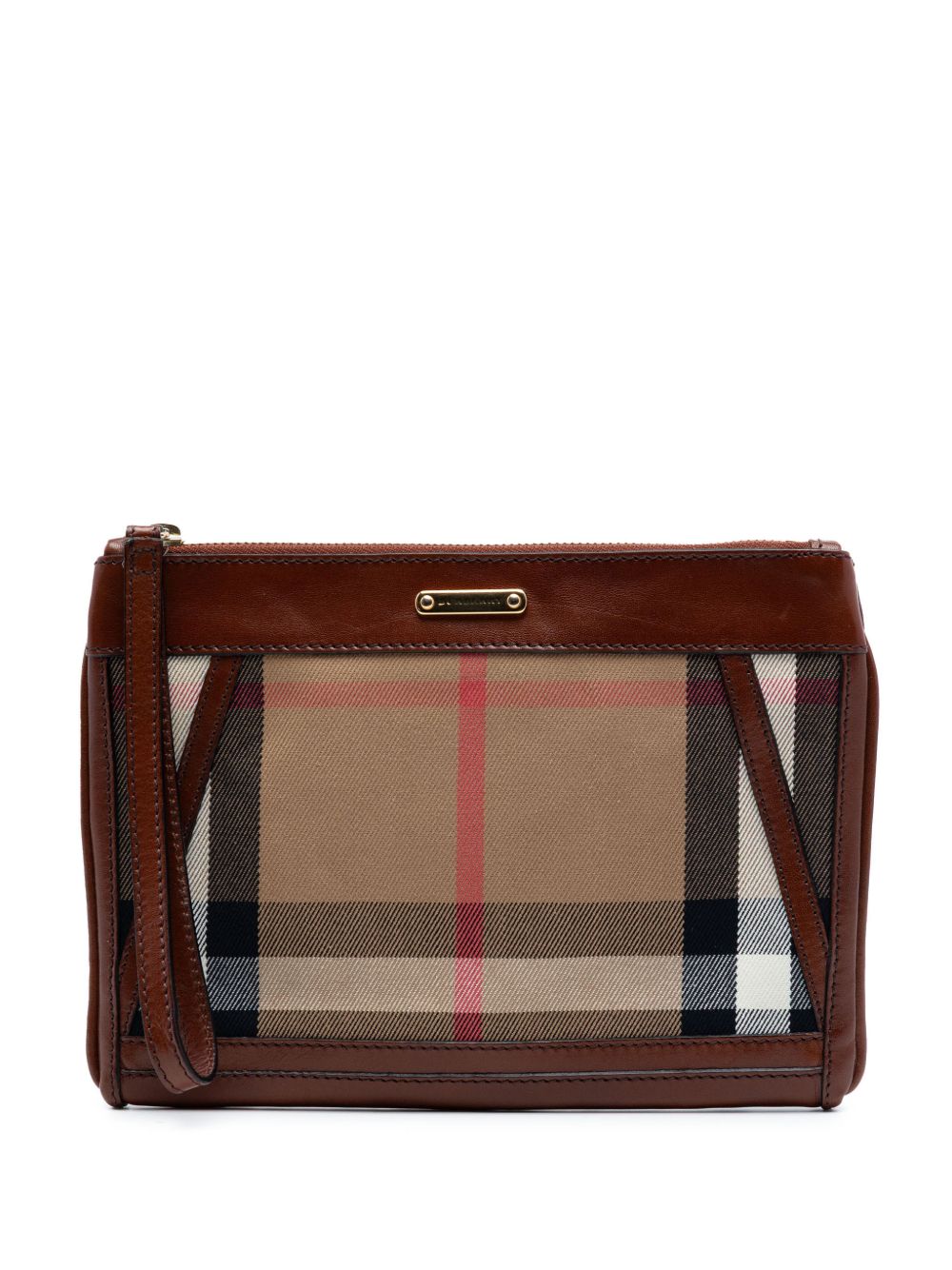 2000-2017 Exploded Check Canvas Wristlet clutch bag