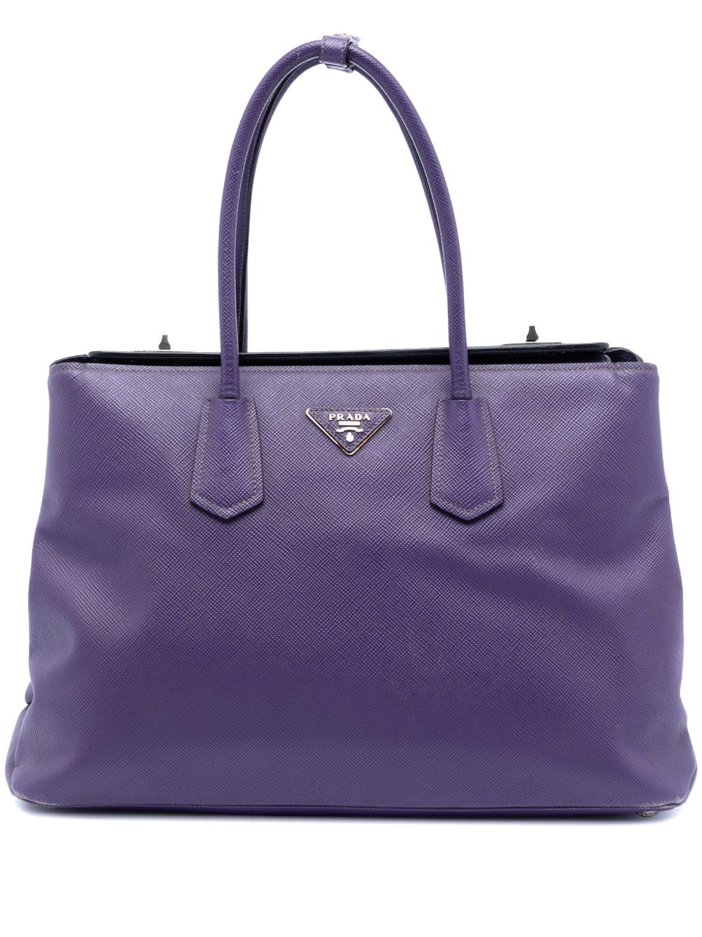 Prada 2010-2025 Saffiano Cuir Turnlock Twin satchel