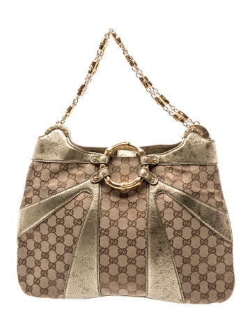 GG Canvas Bamboo Ring Tote