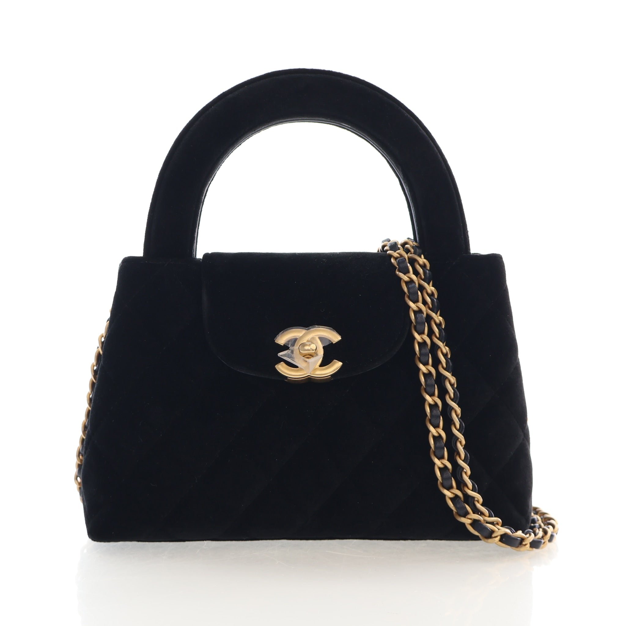 Chanel Nano Velvet Kelly Shopper