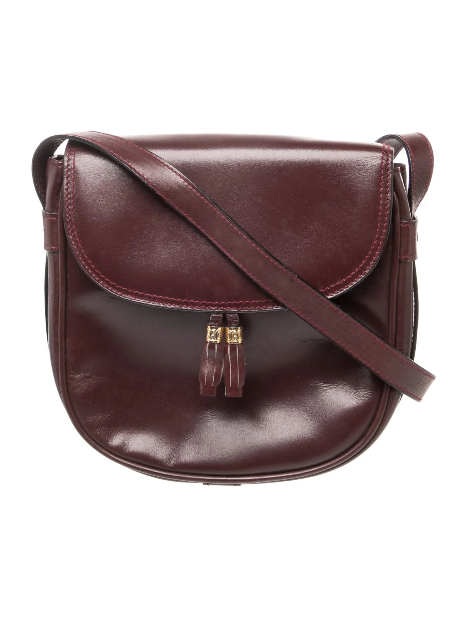 Leather Must de Cartier Tassel Crossbody Bag Small