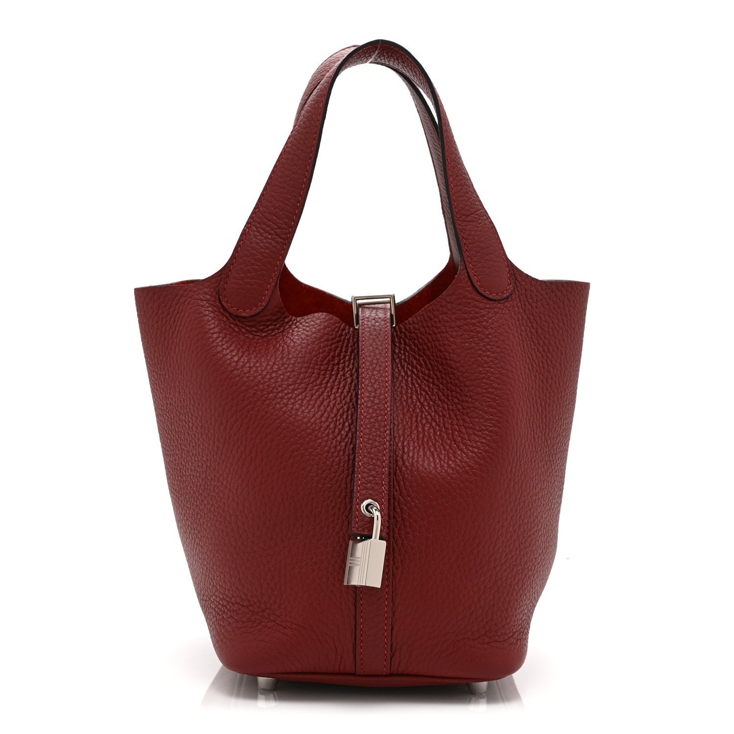 Hermes Taurillon Clemence Picotin Lock 18 PM Rouge H