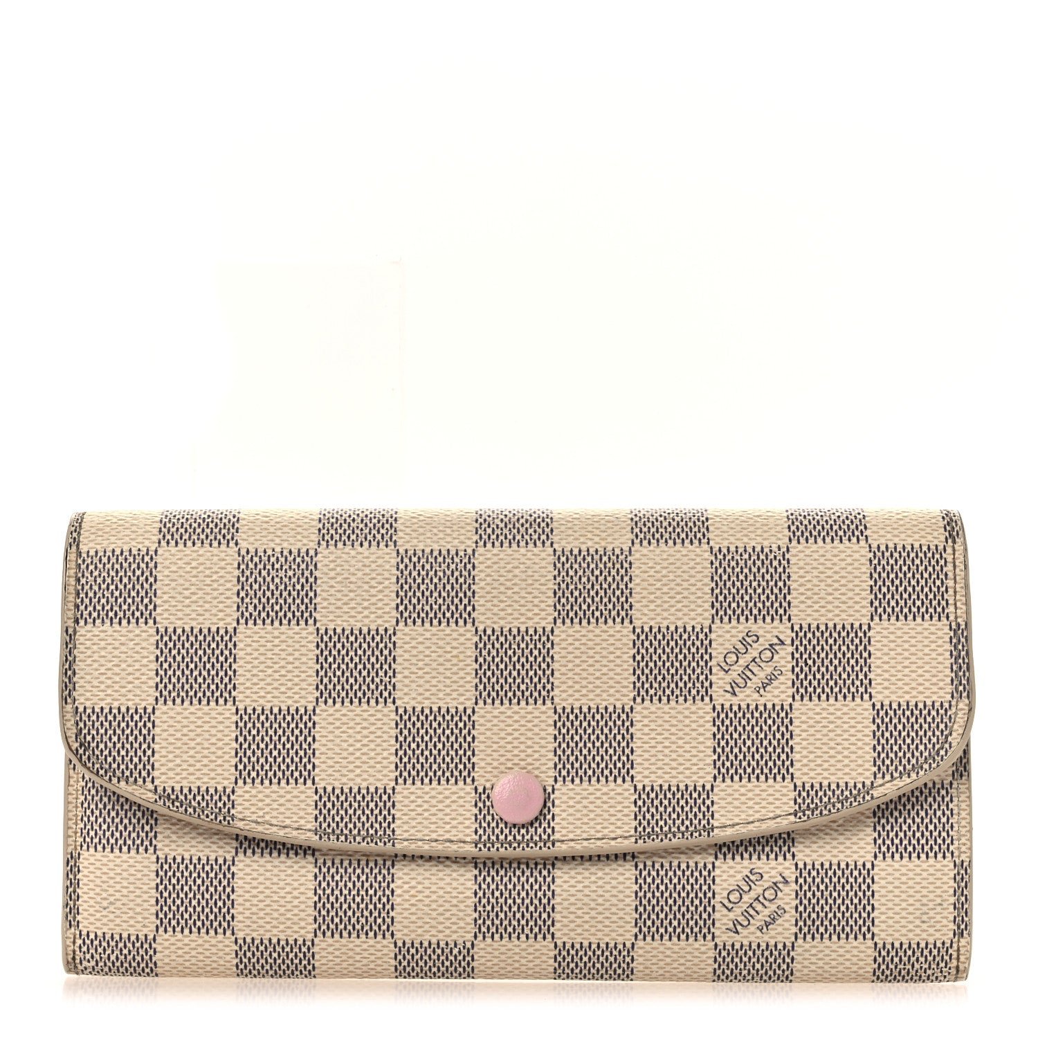 Louis Vuitton Damier Azur Emilie Wallet Rose Ballerine