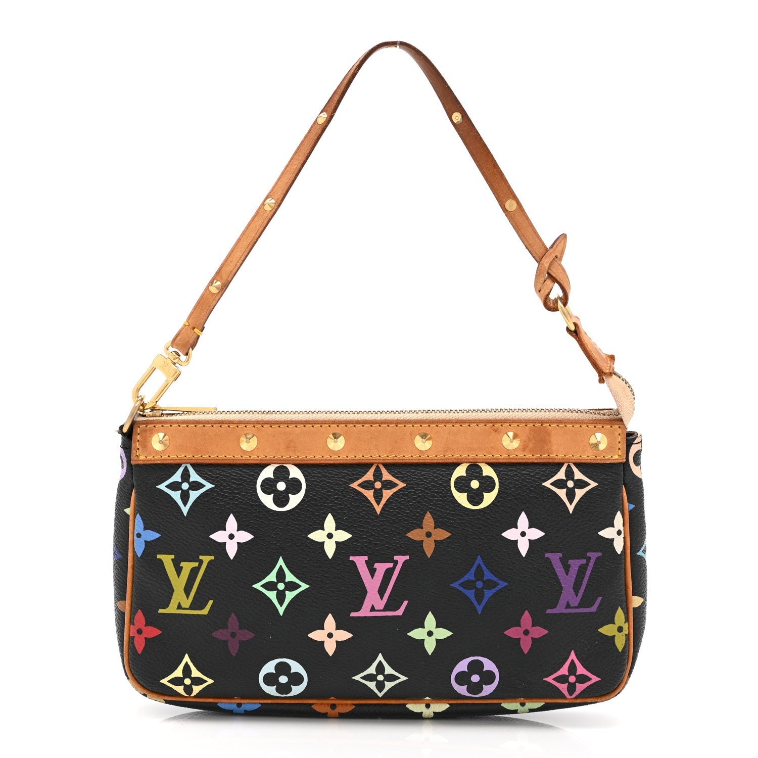 Louis Vuitton Monogram Multicolor Pochette Accessories Black