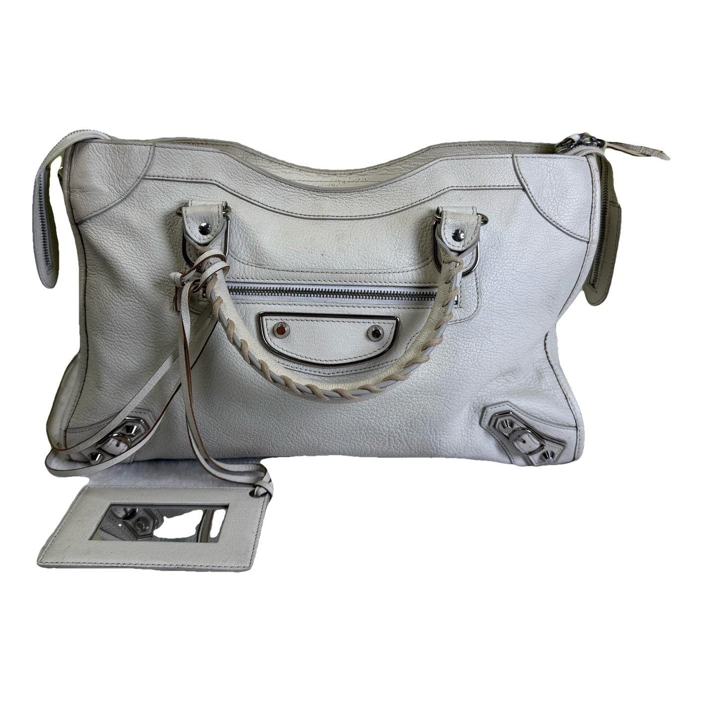 City leather handbag