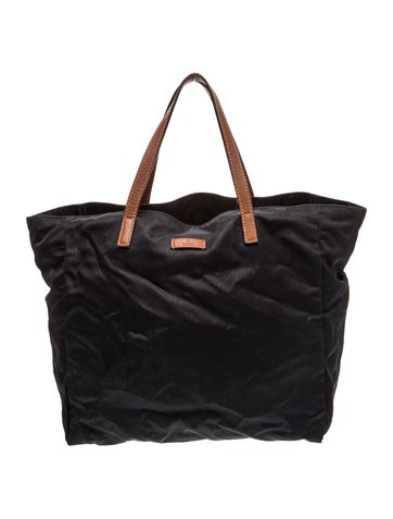 GG Nylon Top Handle Bag