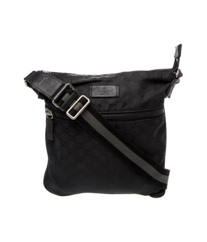 Gucci Gg Nylon Messenger Bag Vintage
