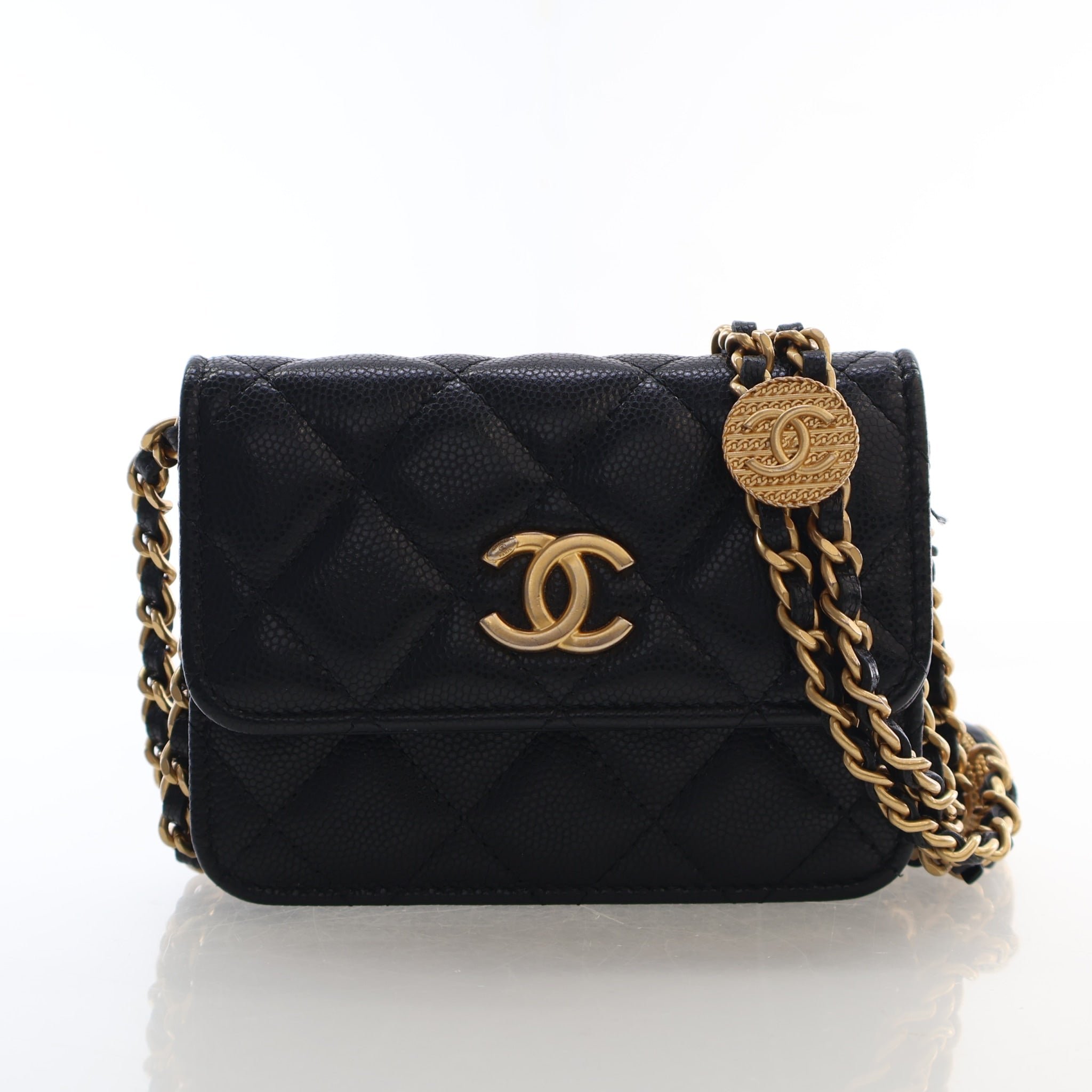 Chanel Mini Caviar Twist Your Buttons Flap Bag
