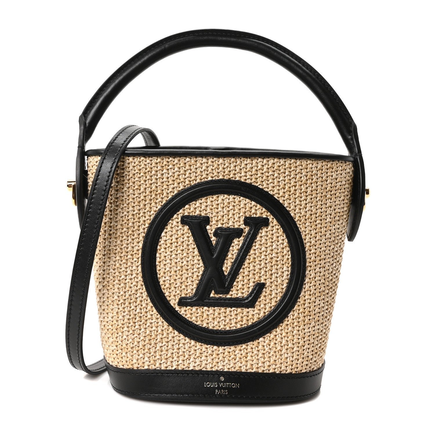 Louis Vuitton Raffia Petit Bucket Black
