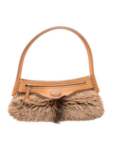 Tod's Faux Fur Top Handle Bag
