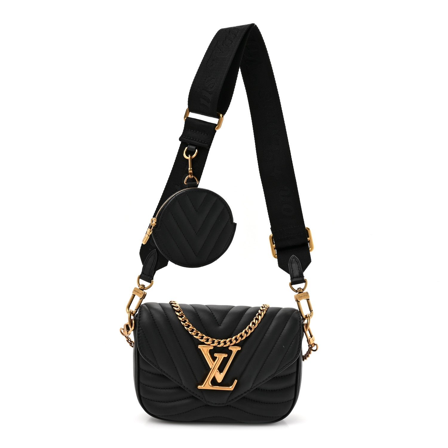 Louis Vuitton Calfskin New Wave Multi Pochette Black
