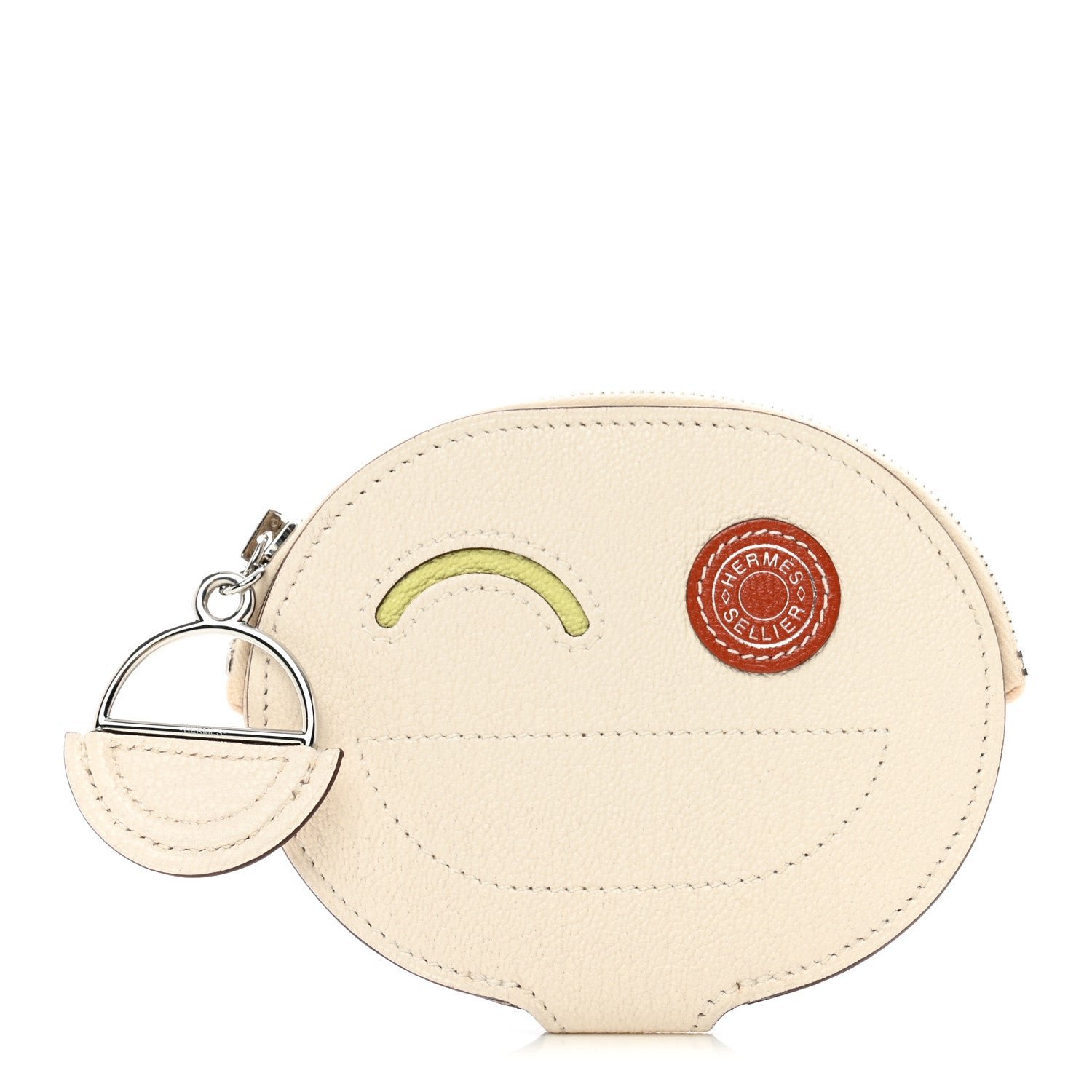 Hermes Chevre Mysore In-The-Loop Wink Card Holder Nata Jaune Bourgeon Cuivre