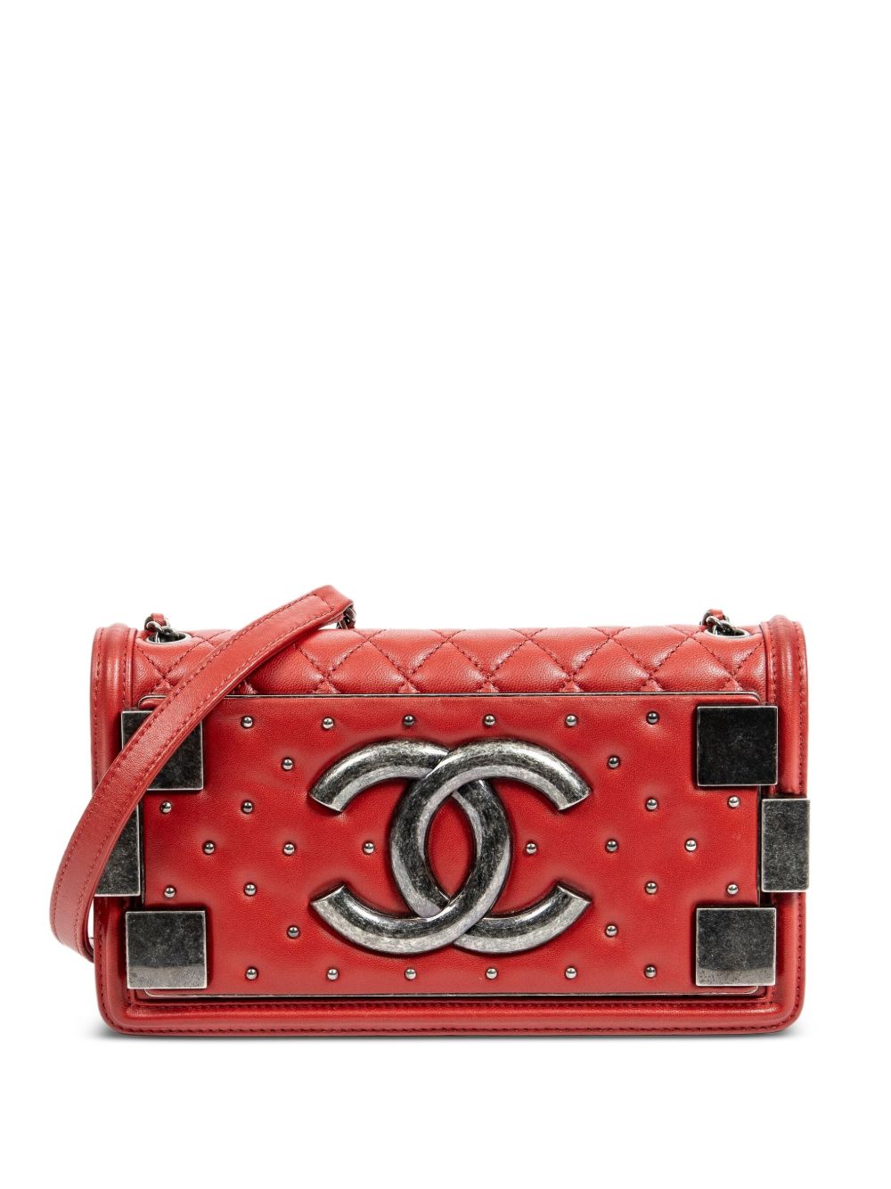 diamond-quilted shoulder bag