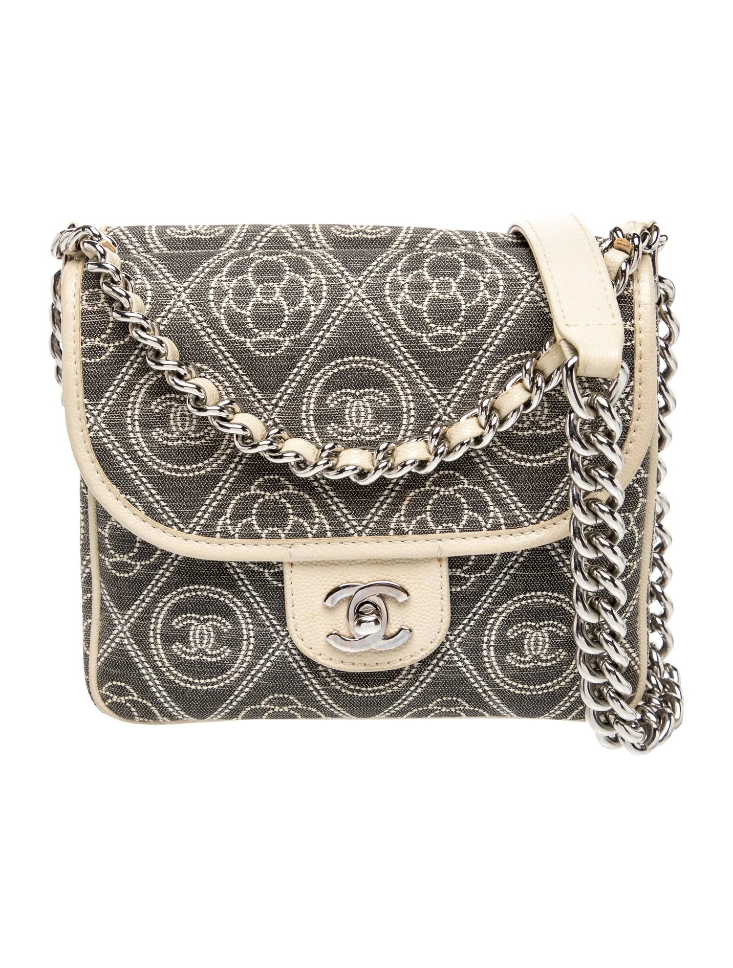 Mini Square Camellia Double Flap Bag