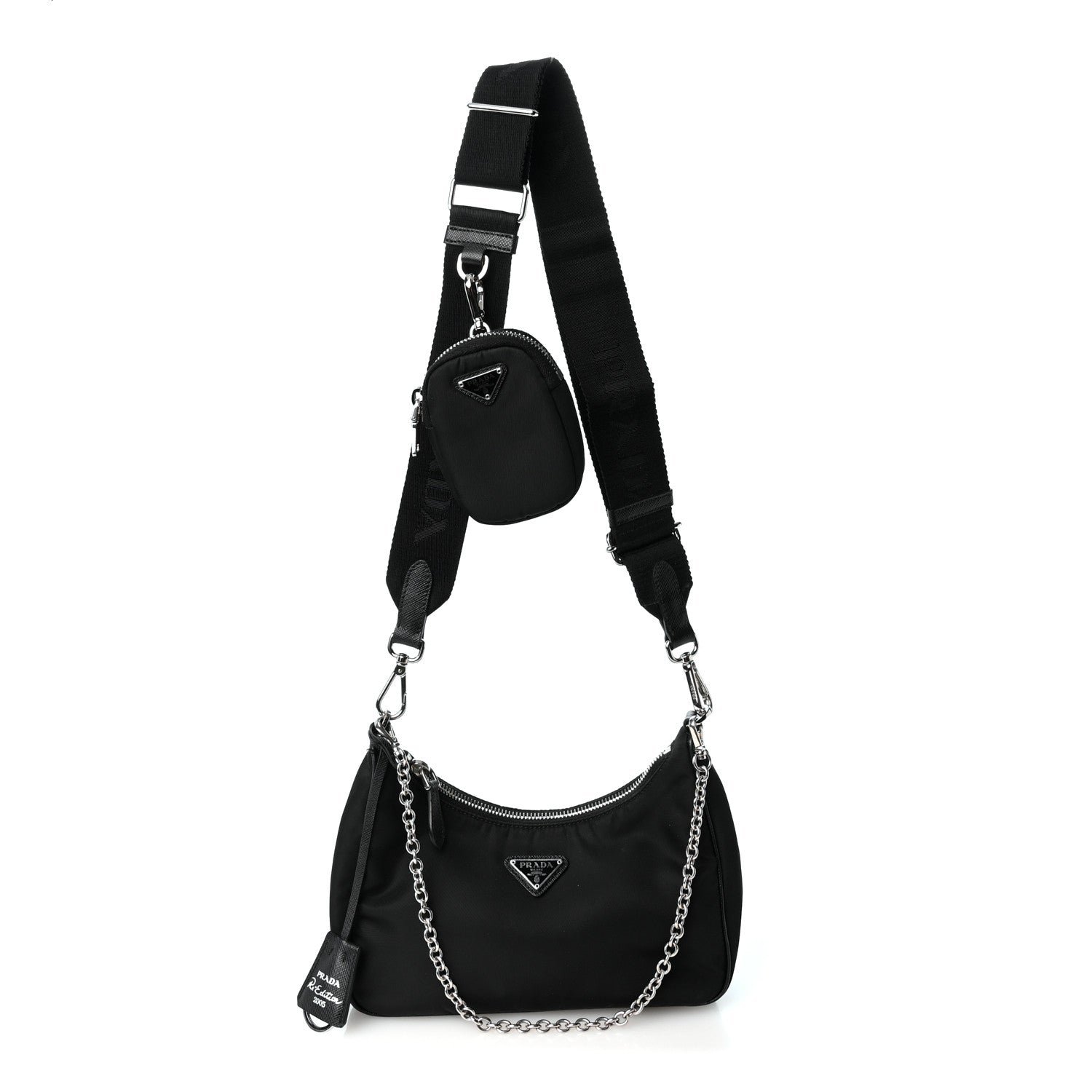 Prada Nylon Re-Edition 2005 Shoulder Bag Black