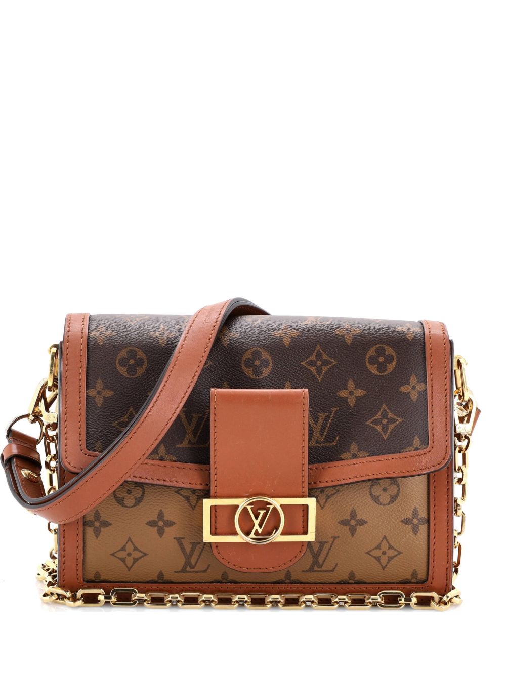 Dauphine Reverse Monogram Canvas MM shoulder bag