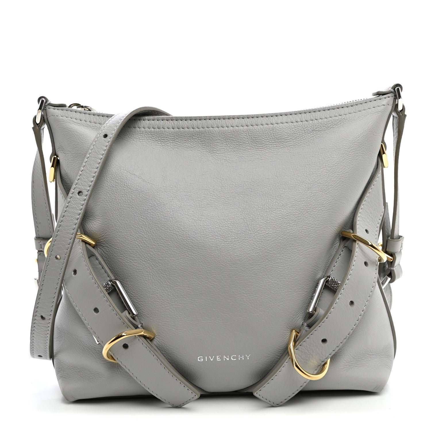 Givenchy Calfskin Small Voyou Bag Light Grey