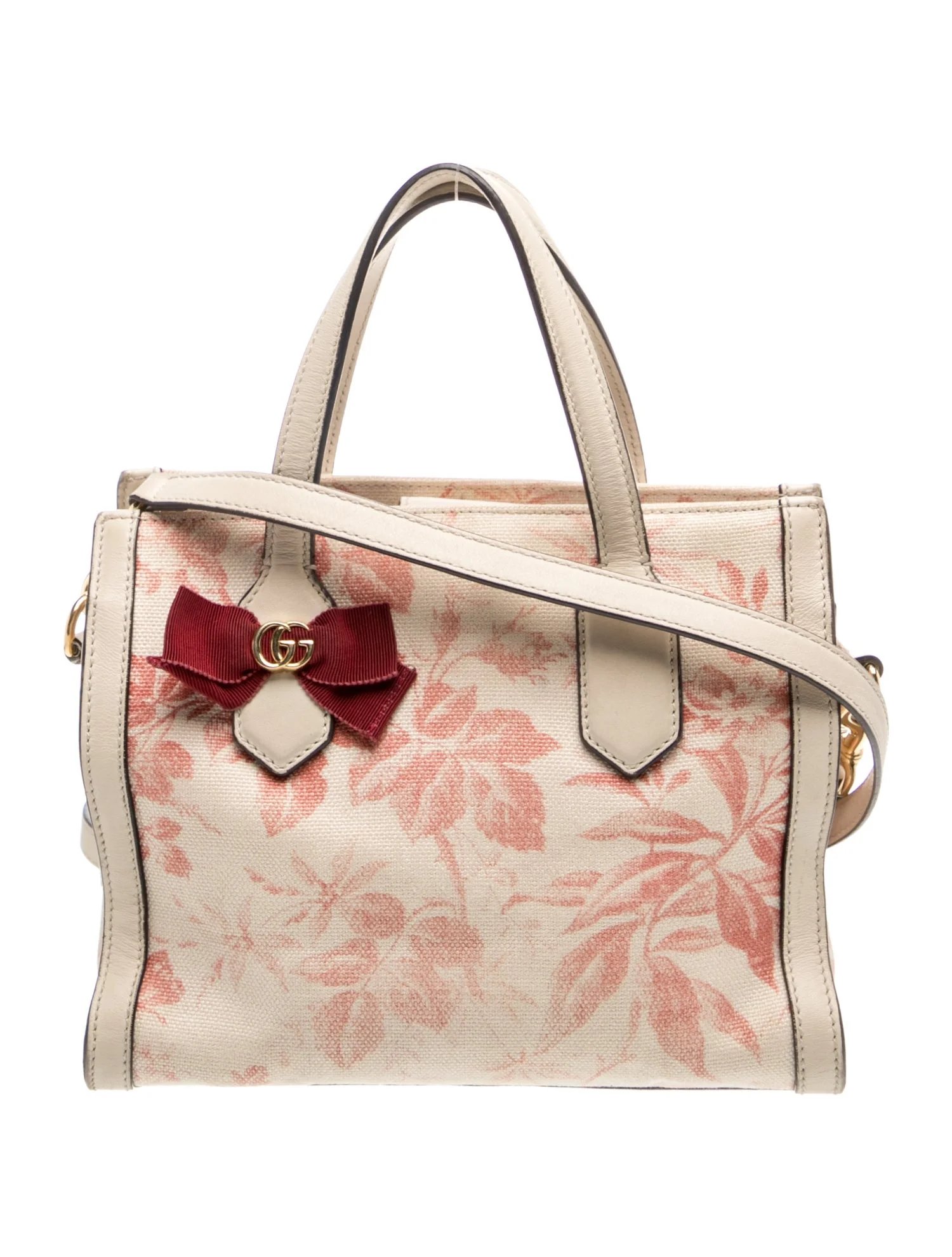 Leather Herbarium Print Ribbon Tote