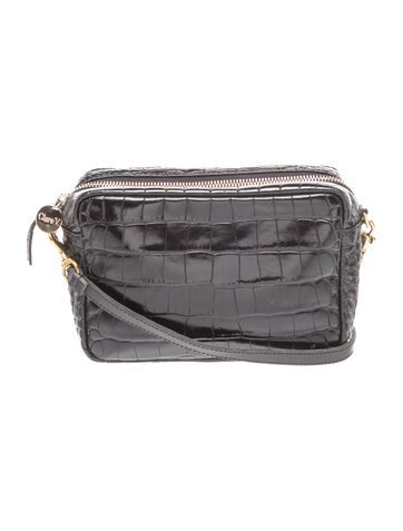 Embossed Leather Crossbody Bag