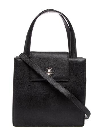 Bvlgari Leather Top Handle Bag Vintage