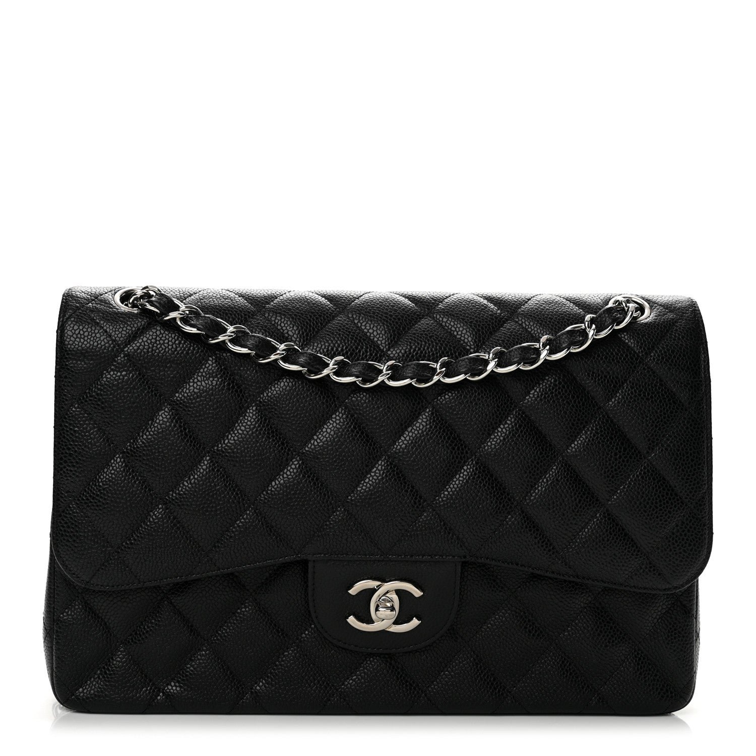 Chanel Caviar Quilted Jumbo Double Flap Black