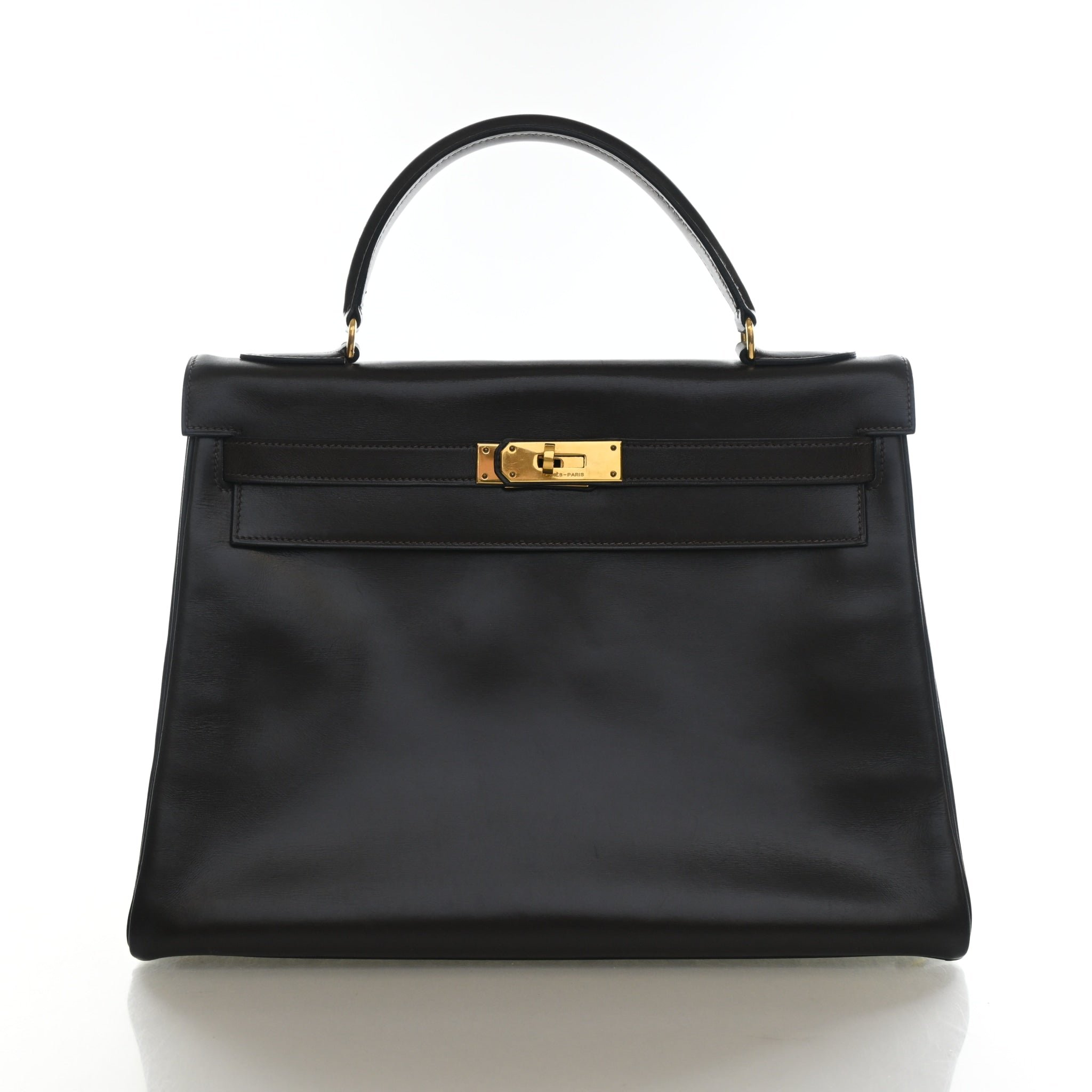 Hermes Vintage Chocolat Box Calf Kelly 32