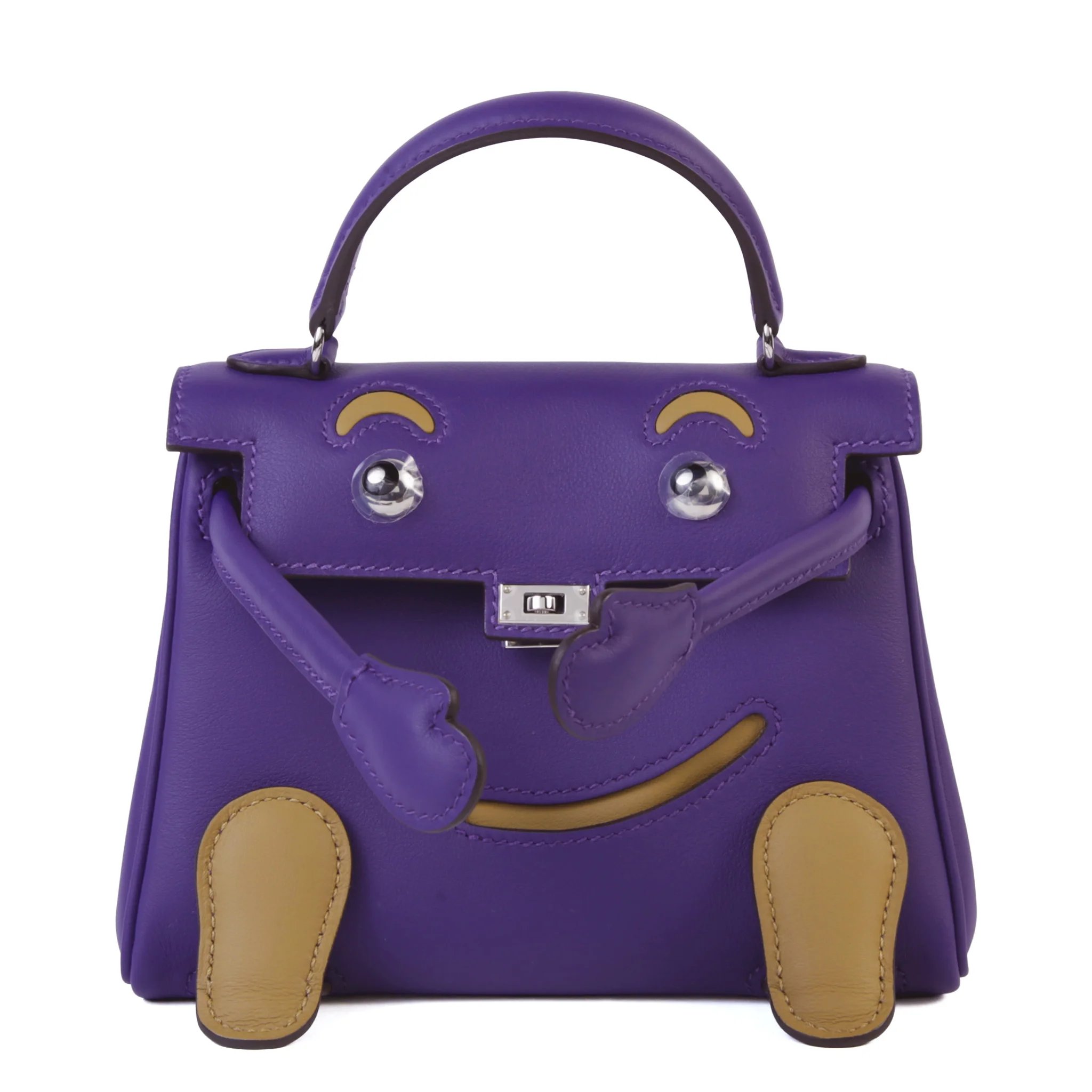Brand New ( Rank N ) HERMÈS Limited Edition Kelly Doll Purple (X3) Dune (2D) Swift Palladium hardware G (2026)