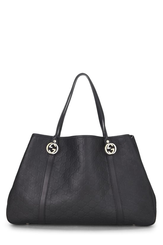 Black Guccissima GG Twins Tote